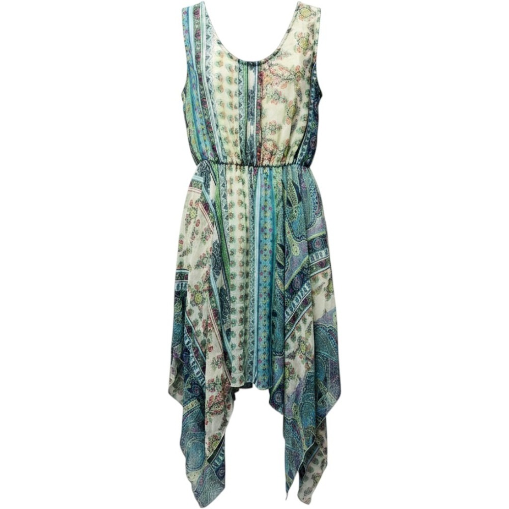 J. Glee Dress PL Paisley Patchwork Hanky Hem Ren Faire Whimsy Fairy Romantic Y2K